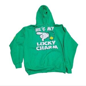 He's My Lucky Charm Green Sweatshirt L